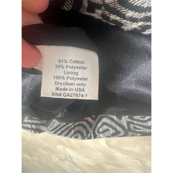 Eva Franco Anthropologie Women's Black and Cream Woven Bubble Skirt Size… - Picture 5 of 5